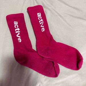 Hot pink active socks
